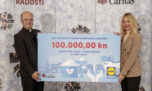 Donacija će pomoći 200 siromašnih obitelji diljem Hrvatske uoči Božića