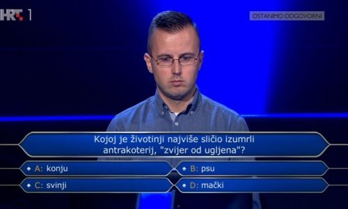 Dubrovčanin otvorio pitanje za pola milijuna kuna u 'Tko želi biti milijunaš?', no nije uspio
