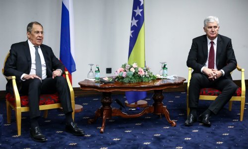 [FOTO] Čović u Sarajevu uvjeravao Lavrova u važnost izmjena izbornog zakona u BiH