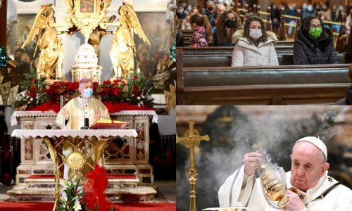 [FOTO] Polnoćke ranije i pod maskama: Građani diljem Hrvatske nisu propustili misu na Badnjak; papa Franjo vodio je pred 100 vjernika