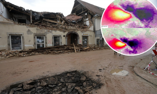 Satelitske snimke pokazuju: Tlo kod Petrinje spustilo se za više od 10 centimetara