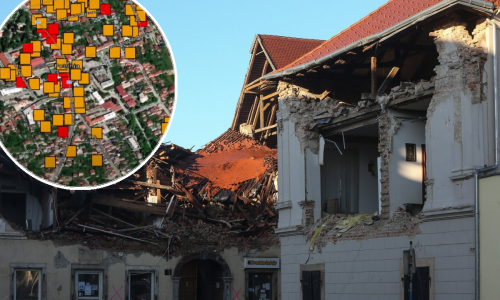 [VIDEO] Pogledajte interaktivnu kartu koja otkriva oštećenja svake kuće u Petrinji, Sisku i Glini, a za koju su podaci dobiveni satelitom i dronovima