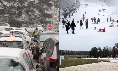 [VIDEO/FOTO] Svi na snijeg: Horde Zagrepčana pohrlile na Sljeme i Cmrok, stvorio se prometni kaos