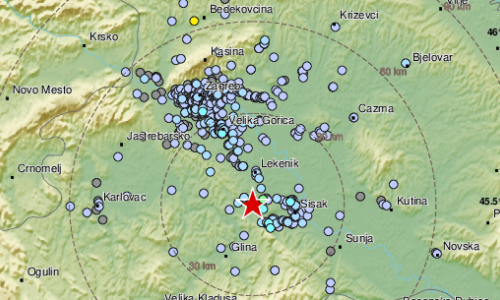 Novi potres snage 3,1 na petrinjskom području