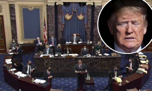[FOTO/VIDEO] Senatori prelomili uz 56 glasova 'za' i 44 'protiv': Suđenje Trumpu je ustavno, nastavak u srijedu