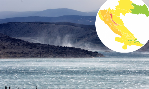 Oprez u subotu: Izdano crveno i narančasto upozorenje Meteoalarma za dio Hrvatske