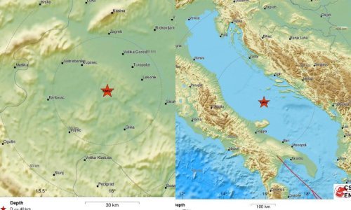 Tijekom noći zabilježen slabiji potres u Turopolju, a ne prestaje tresti ni u Jadranskom moru