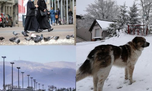 [FOTO/VIDEO] Snijeg zabijelio Gorski kotar, dio Zagreba poharala tuča pa upeklo sunce, olujna bura otežava promet