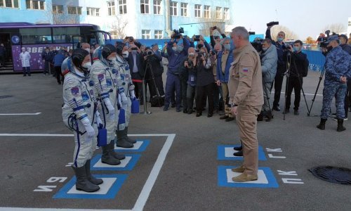Tročlana posada Sojuza uputila se na ISS slaveći obljetnicu Gagarinova leta