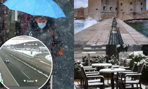 Vrijeme se još ne smiruje: Bura i pljuskovi, popodne i snijeg, ograničenja i u prometu