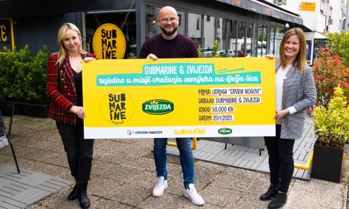 Submarine i Zvijezda donacijom podržali Crvene nosove klaunovedoktore