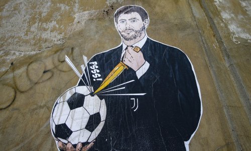 U Rimu osvanuo mural prvog čovjeka Juventusa Andrea Agnellija koji najbolje pokazuje što je Superliga željela napraviti nogometu