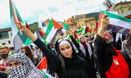 [FOTO] U Sarajevu skup potpore Palestincima: Ubijanje djece nije samoobrana