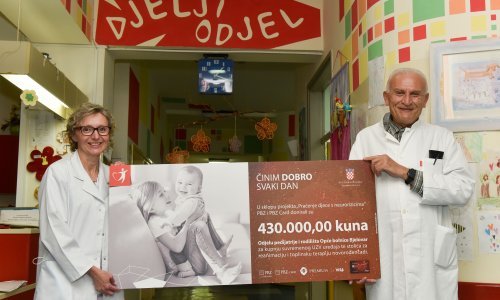 PBZ Grupa donirala 430.000 kuna Odjelu za pedijatriju i rodilište Opće bolnice Bjelovar