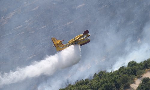 Lokaliziran požar u zaleđu Vodica; vatra progutala 40 hektara trave, makije i borove šume, vatrogasni zapovjednik: Teren je težak