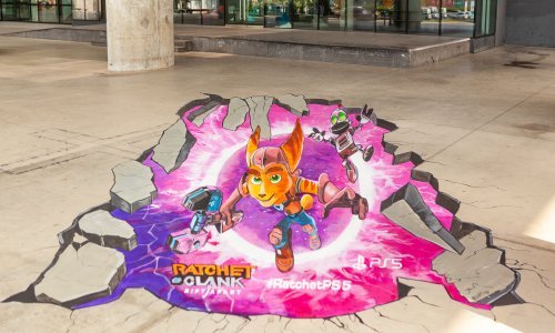 Ratchet & Clank: Rift Apart 3D mural ispred zagrebačkog MSU-a prebacit će vas u drugu dimenziju