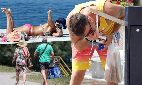 Toplinski val na vrhuncu: Crveni alarm za područje Splita i Osijeka, gdje se očekuju temperature između 36 i 38 Celzijevih stupnjeva
