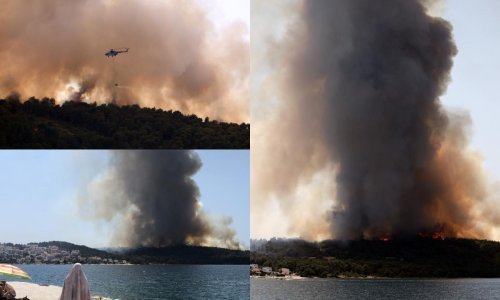 [FOTO/VIDEO] Borba s vatrenom stihijom na Čiovu: Sedam sati je gotovo stotinu vatrogasaca gasilo požar dok ga nisu stavili pod kontrolu
