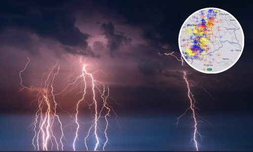 Je li paklenim vrućinama kraj? Nad Slovenijom sijevaju munje, prekinuta utakmica prve lige, fronta se ubrzano premješta prema sjeverozapadu Hrvatske