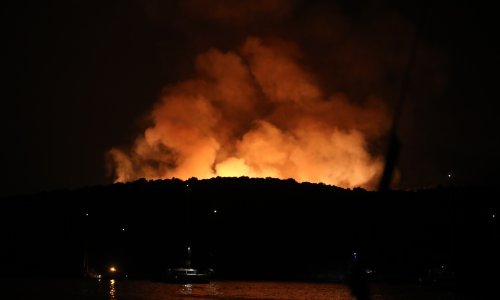 [FOTO] Planulo na Hvaru: Buknuo požar u uvali kod Starog Grada, na terenu šest vozila i 30-ak vatrogasaca