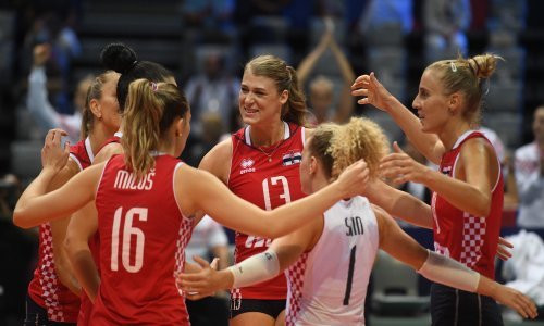 [FOTO] Hrvatske odbojkašice pobjedom nad Bjeloruskinjama stigle na korak do osmine finala