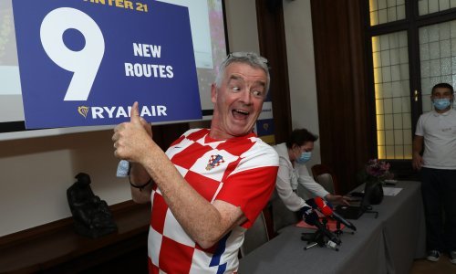 O'Leary u Zagrebu predstavio investiciju vrijednu 300 milijuna dolara i poručio: 'Ryanair ulaže u Hrvatsku kako bi joj pomogao u oporavku turističke industrije'