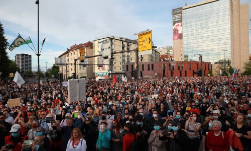 U Ljubljani novi prosvjed protiv covid potvrda i cijepljenja