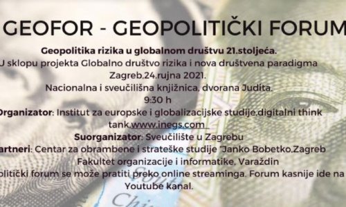 Institut za europske i globalizacijske studije u petak organizira Geopolitički forum