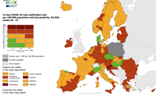 Cijela Hrvatska ostala u crvenom i na novoj korona-karti ECDC-a. Najgore je u Sloveniji