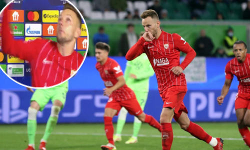 [VIDEO/FOTO]  Samo je sreća spasila Ivana Rakitića od luđaka; gađali ga pivom dok je davao izjavu nakon utakmice u kojoj je spasio svoju Sevillu od poraza