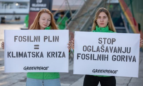 [FOTO/VIDEO] Greenpeace podsjeća da je Inina platforma Ivana D još uvijek je na dnu Jadrana