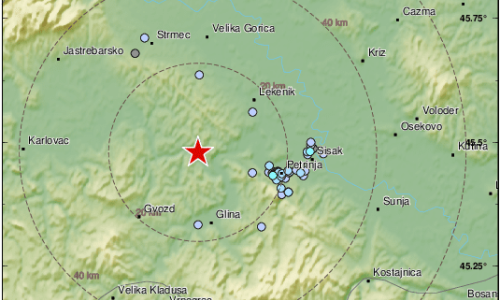 Seizmološka služba: Novi potres kod Petrinje