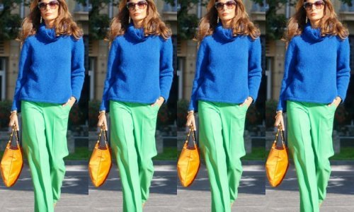 Razigrani stajling prikladan za svaku dob: Tko bi pomislio da se plava, zelena i mrvica žute tako dobro slažu?