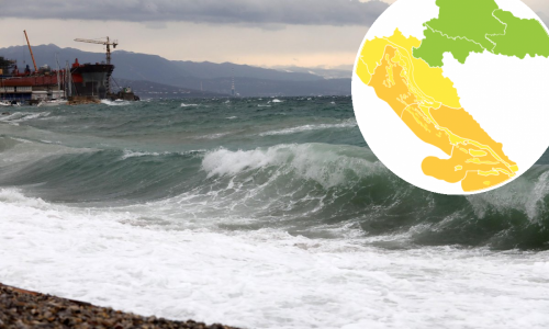 Oglašen narančasti meteoalarm - Kninu i okolici prijete bujične poplave zbog kiše, na Kvarneru i u Dalmaciji će probleme stvarati olujno jugo