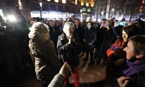 Prosvjed u srcu Beograda zbog murala Ratku Mladiću: 'Mi smo taoci jednog nenormalnog i bolesnog režima'