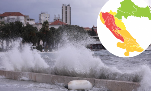 Vjetar i obilna kiša upalili crveni meteoalarm, posebno opasno uz obalu: Doznajte kakvo će vrijeme biti u vašem kraju