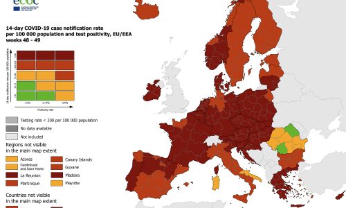 Hrvatska i dalje tamnocrvena na karti ECDC-a, teško stanje i u ostatku Europe