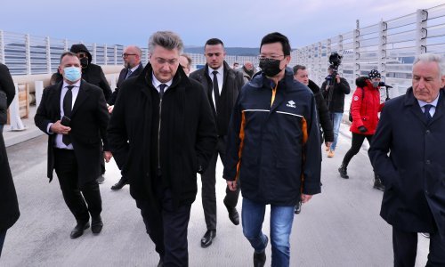 [FOTO] Plenković: Radovi na Pelješkom mostu gotovi do kraja siječnja