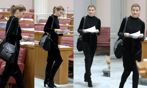 Sabina Glasovac pokazala trendi stajling u Saboru