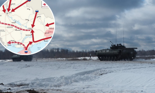 Britanci objavili kartu mogućeg ruskog napada na Ukrajinu