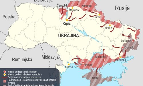 Kakvo je stanje na fronti 13. dana rata: Pogledajte na karti kako napreduju Rusi i što Ukrajinci drže pod kontrolom