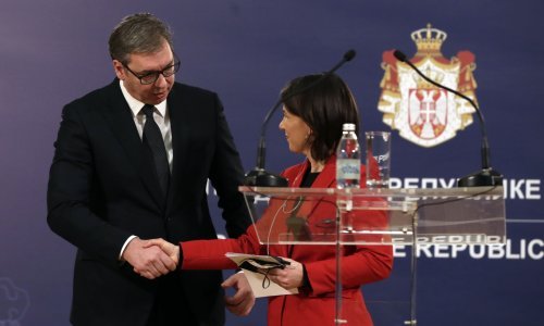 Baerbock se sastala s Vučićem: U Berlinu je 'dobro primljeno' glasanje Srbije o Ukrajini