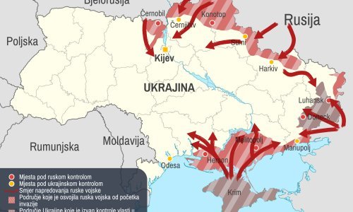 Ruska invazija na Ukrajinu ušla je u 22. dan, pogledajte kakvo je stanje na frontu