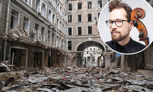 [VIDEO] Usred razrušenog i spaljenog Harkiva zasvirao violončelo: 'Moj herojski grad se bori da preživi rat!'