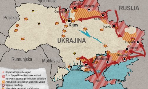 Pogledajte novu kartu situacije na frontu u Ukrajini na dan kad je oslobođen Irpin