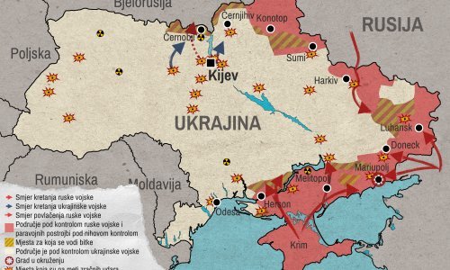 Nova karta Ukrajine: Branitelji vratili pod kontrolu ključno područje na sjeveru zemlje, Rusi se pregrupiraju