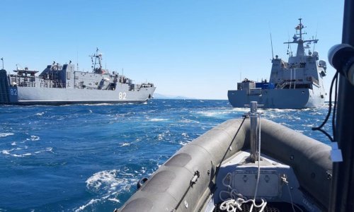 [FOTO] Protuminski brodovi NATO-a u Jadranu uvježbavali aktivnosti s plovilima HRM-a