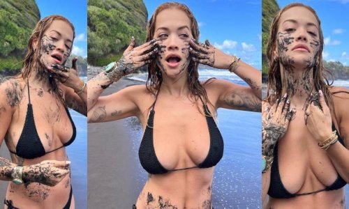 Najpoznatija Kosovarka hvali se raskošnim oblinama: Valjanje u blatu u polugolom izdanju izbezumilo je čak i njezina partnera