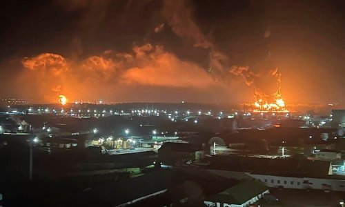 Gori skladište nafte u ruskom Brjansku blizu Ukrajine