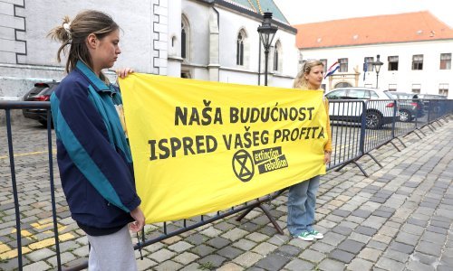 Extinction Rebellion stigli pred Sabor; ne žele Filipovića za novog ministra: Nije kompetentan za bavljenje klimatskom krizom
